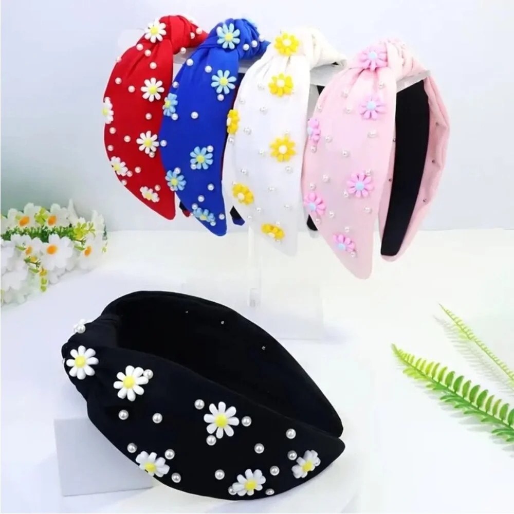 Red Daisy Headband